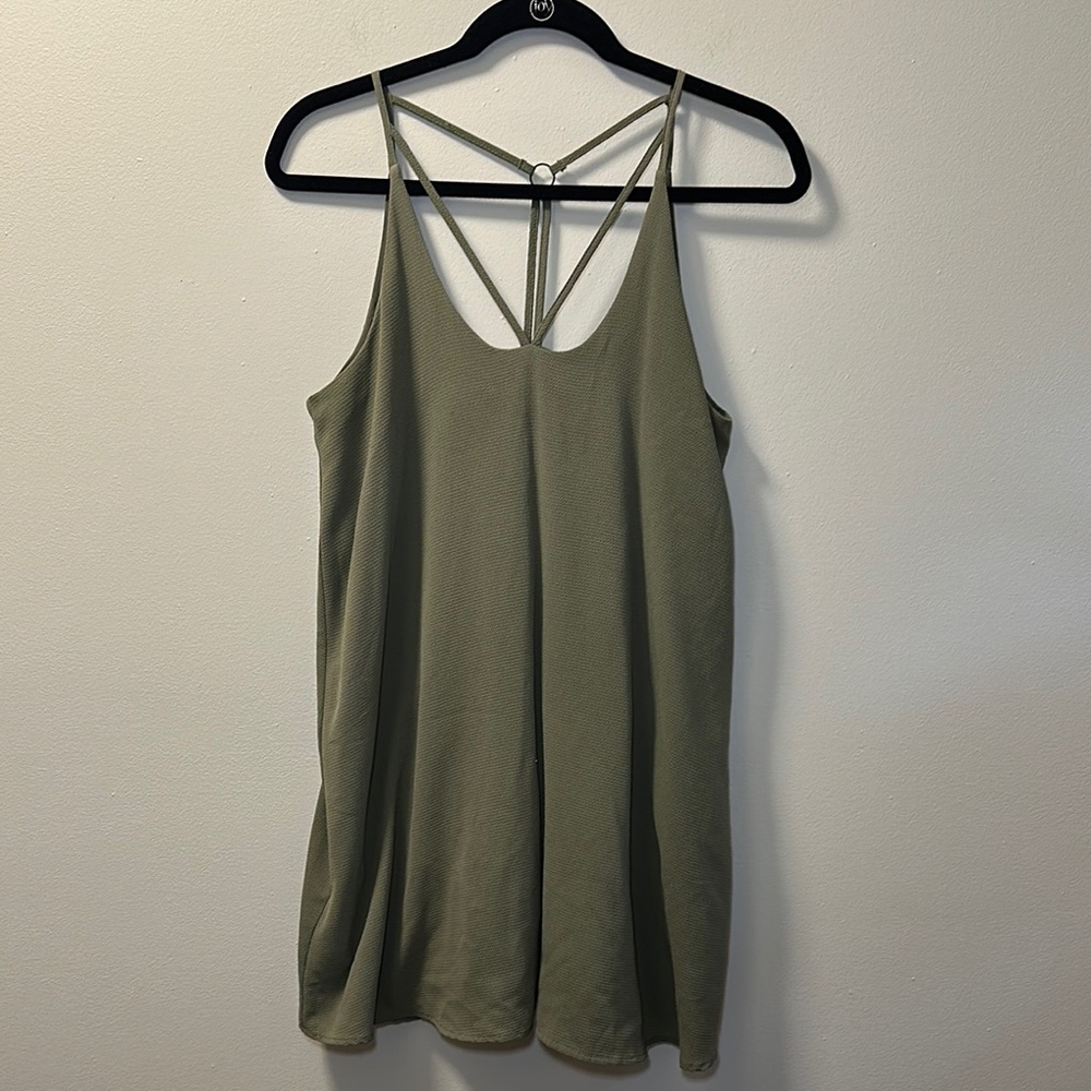 🩵Blue Rain Women’s Olive Green Sleeveless Dress Size S